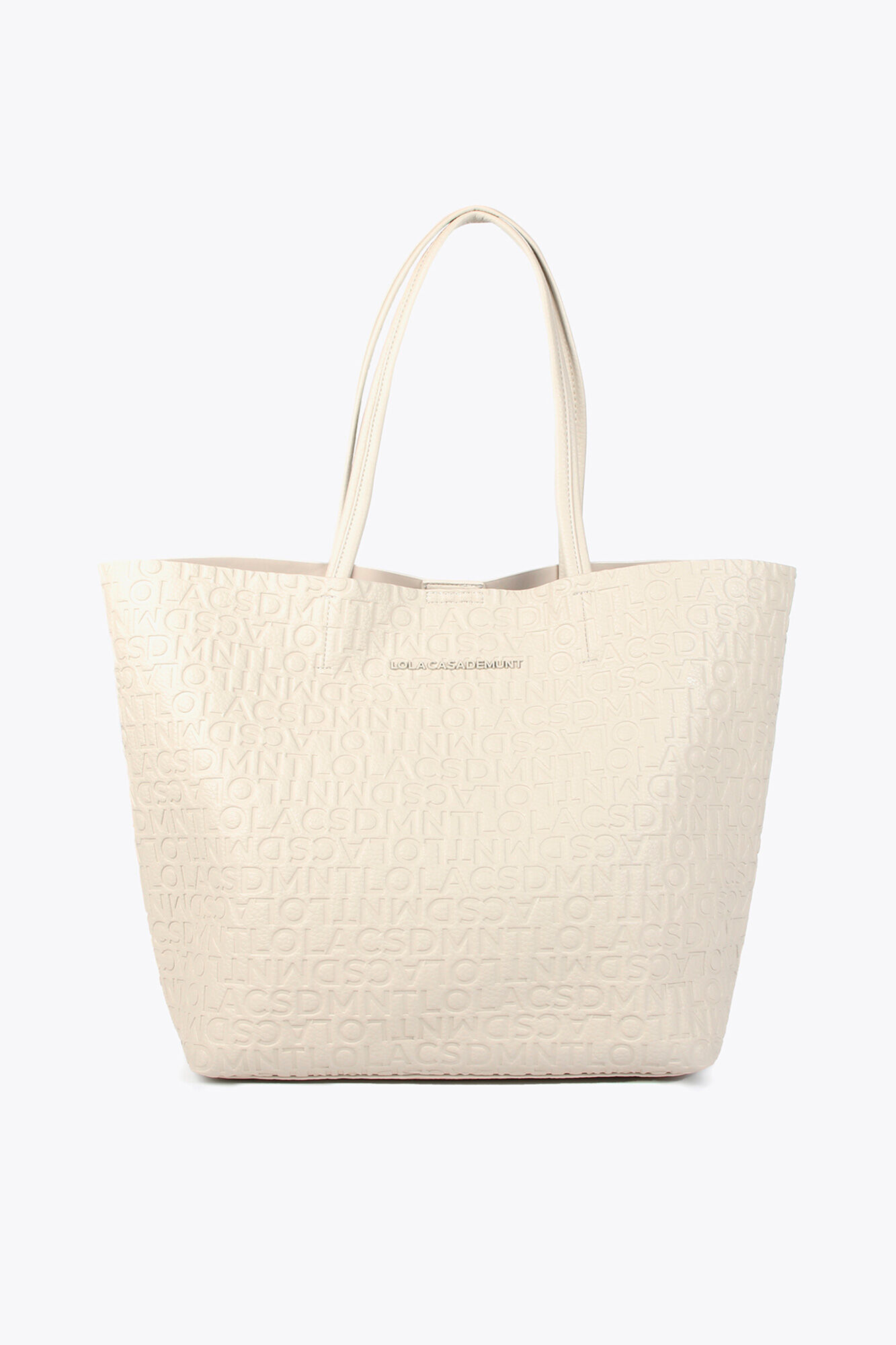 Lola Casademunt Bolsa de compras com monograma Ecru