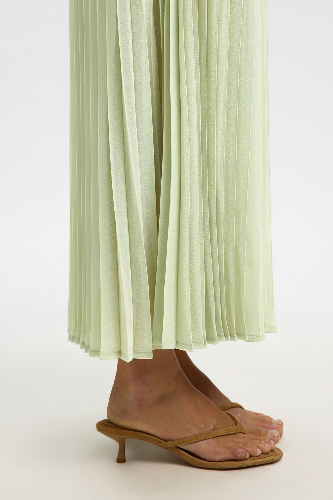Selected Falda larga plisada