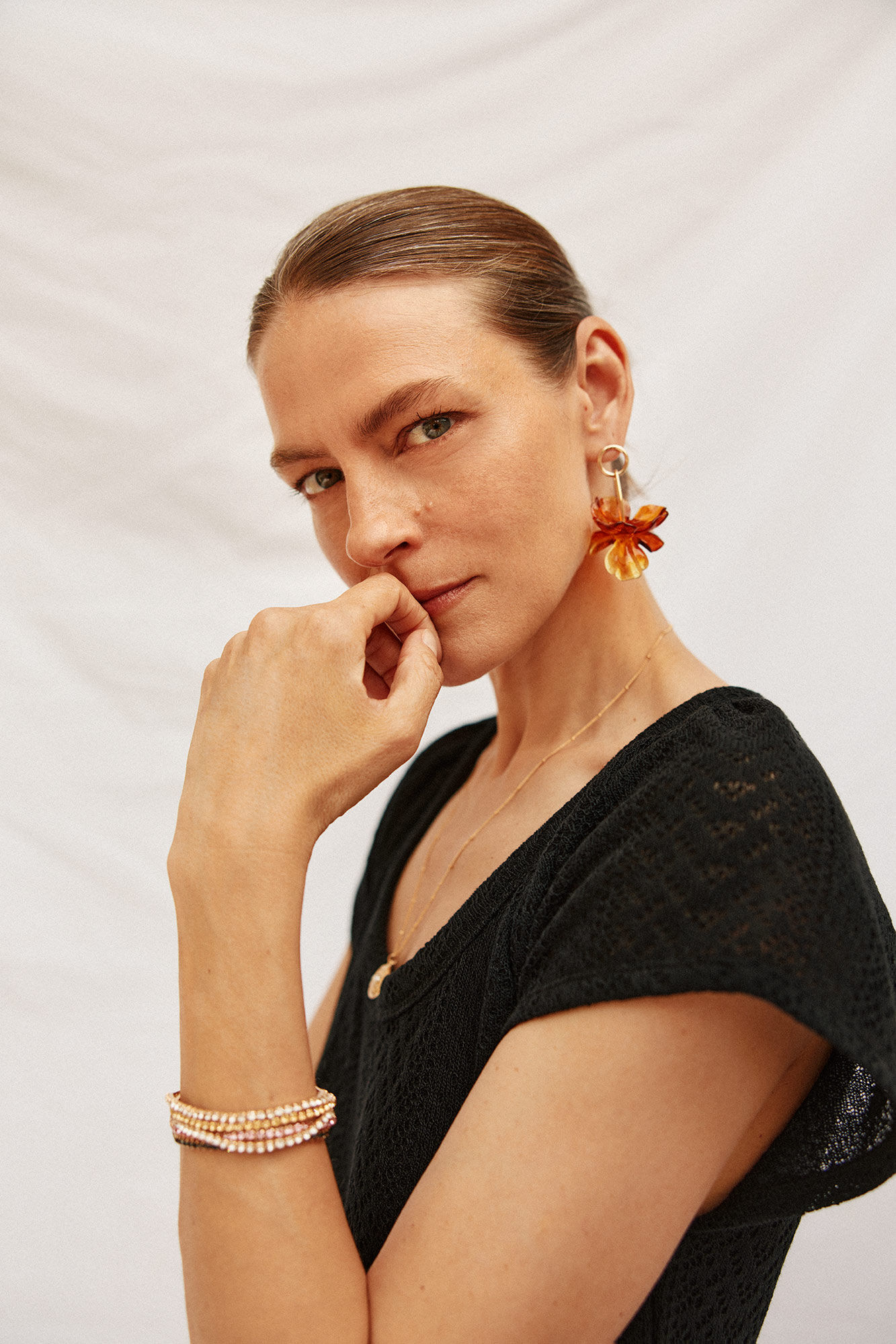 Cortefiel Structured dress Black