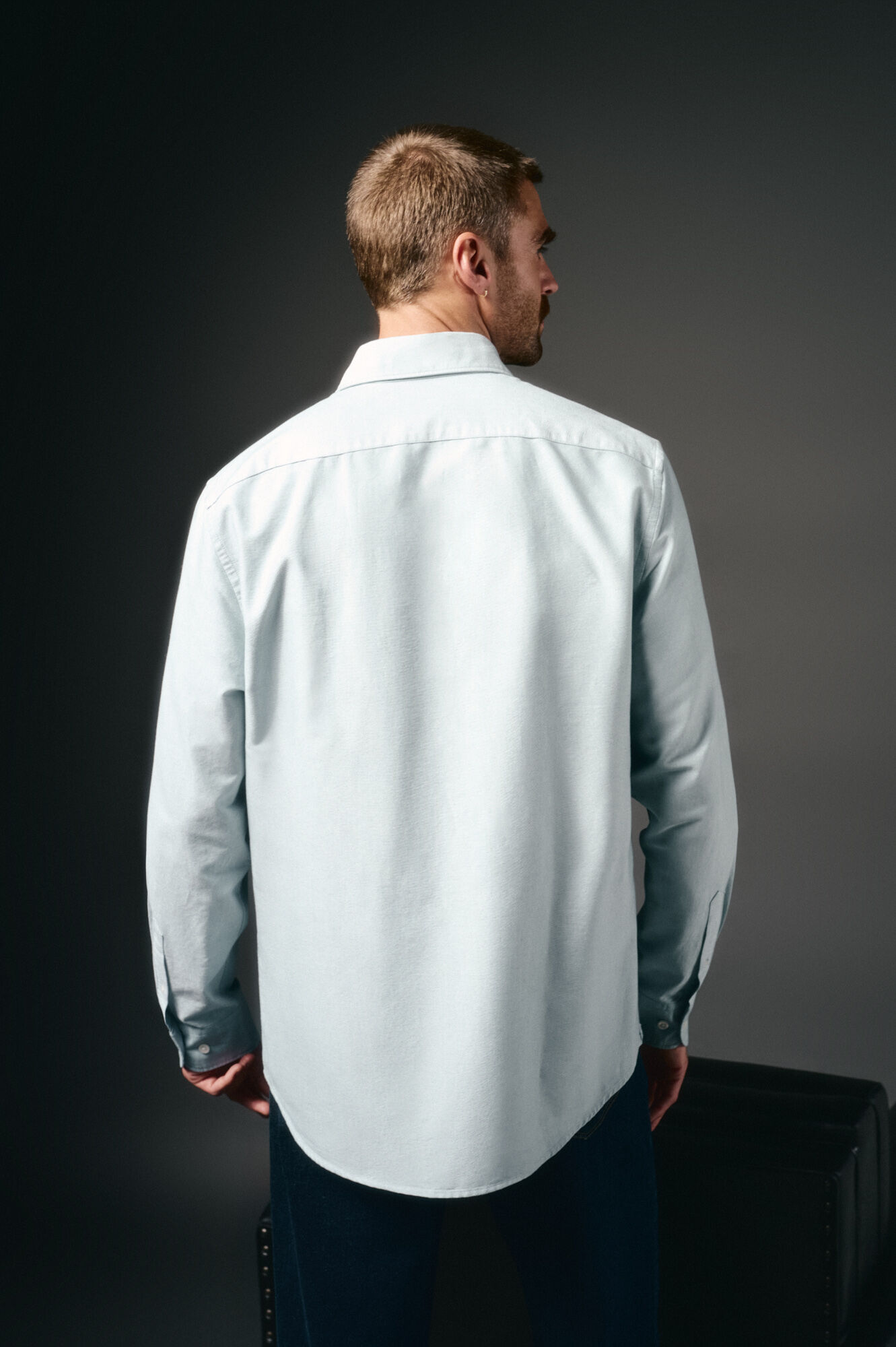 OOTO Camisa oxford lisa Azul