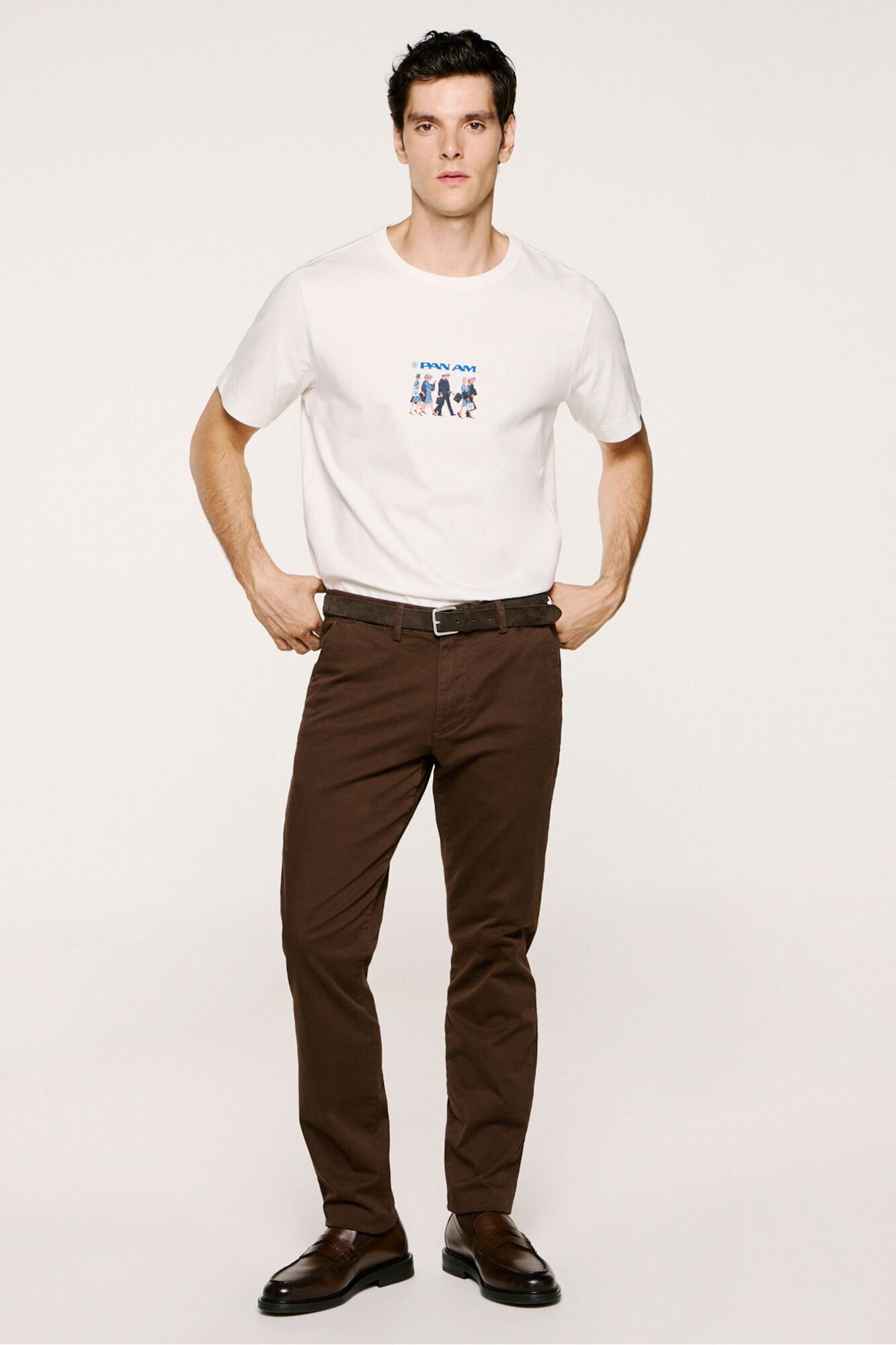 Selected Pantal&oacute;n chino Slim Fit confeccionado con algod&oacute;n org&aacute;nico