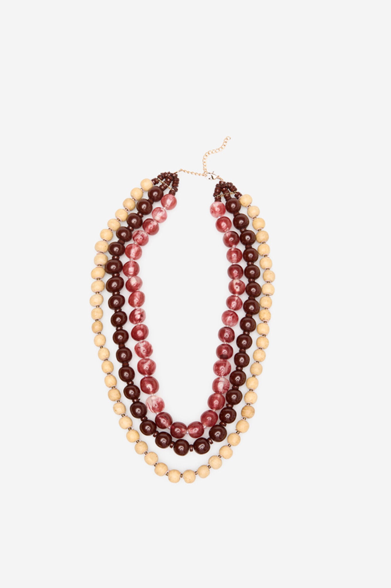 Cortefiel Collar abalorios triple
