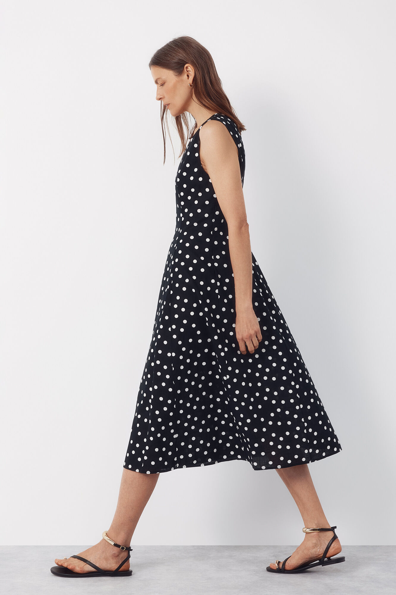 Cortefiel Print flared dress