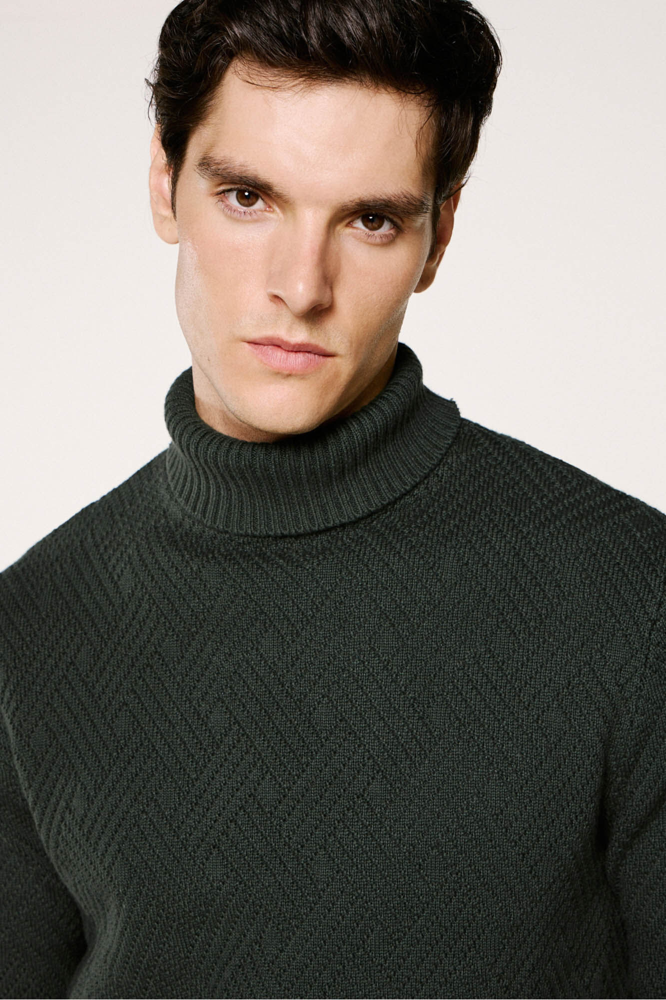 Selected Camisola estruturado de gola alta 100% algod&atilde;o org&acirc;nico 