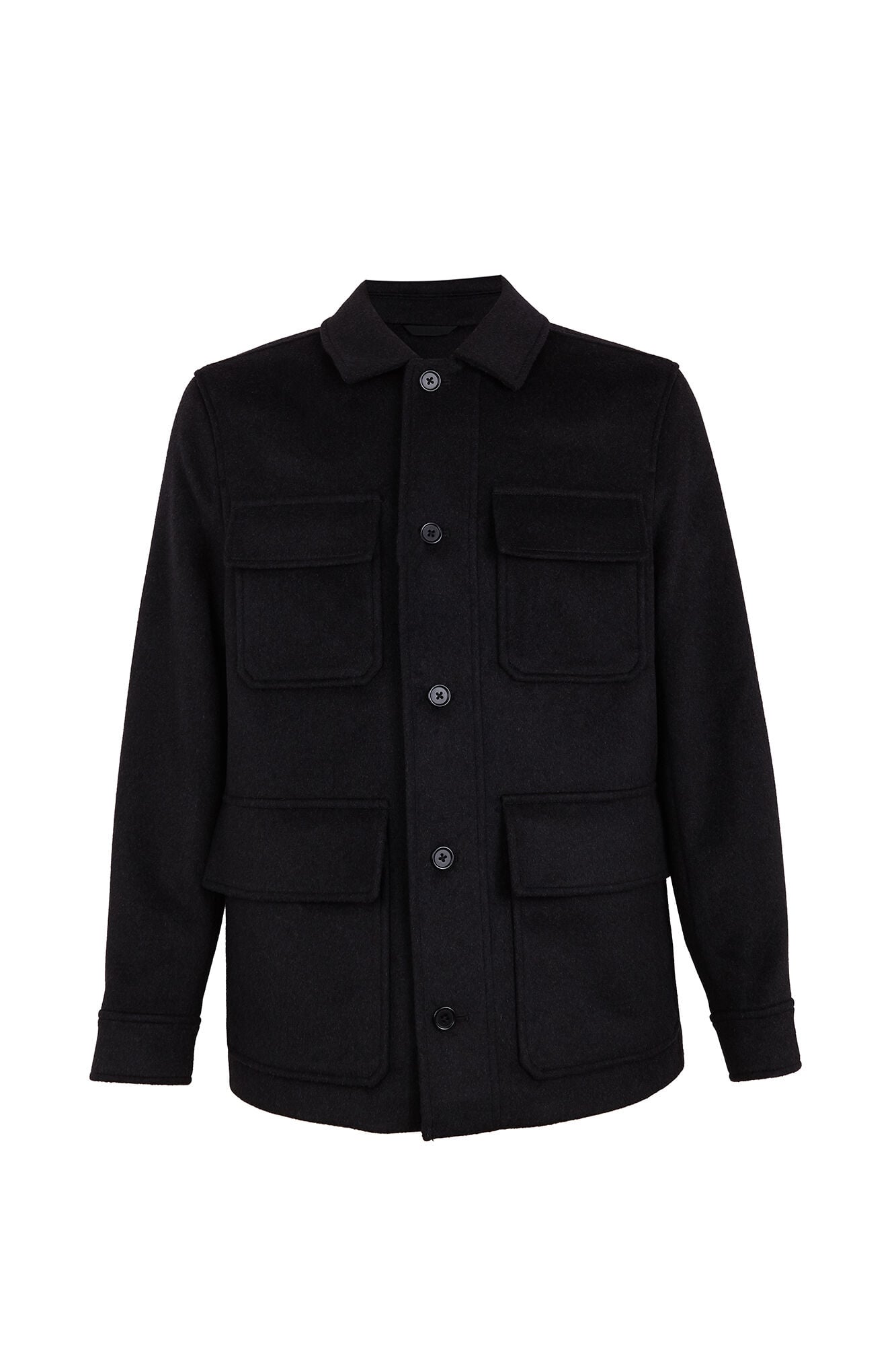 Cortefiel Four-pocket coat Dark grey