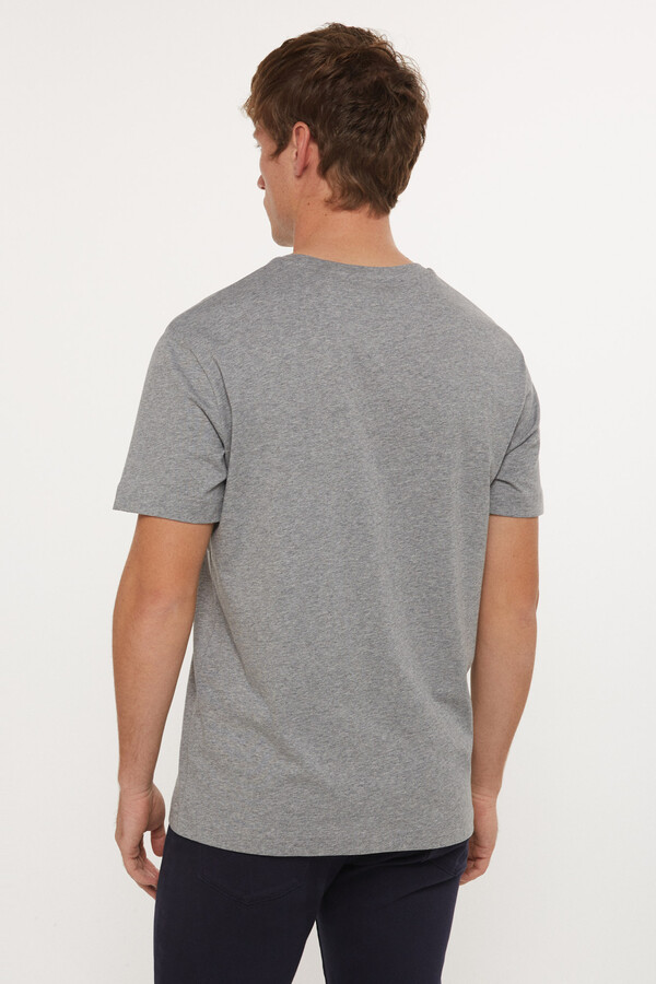 Cortefiel GANT Graphic T-Shirt Grey
