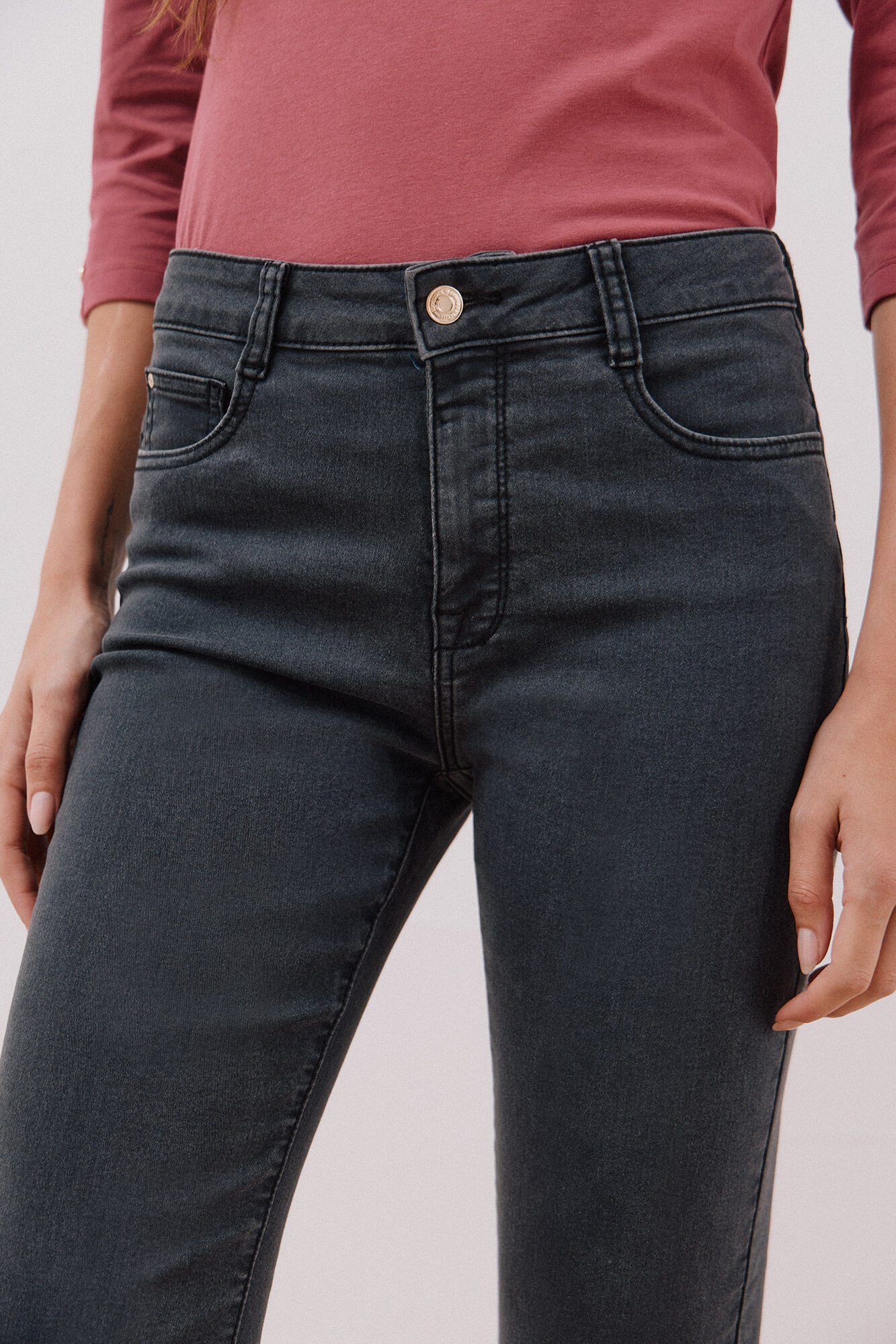 Cortefiel Pantalones Sensational color Gris oscuro