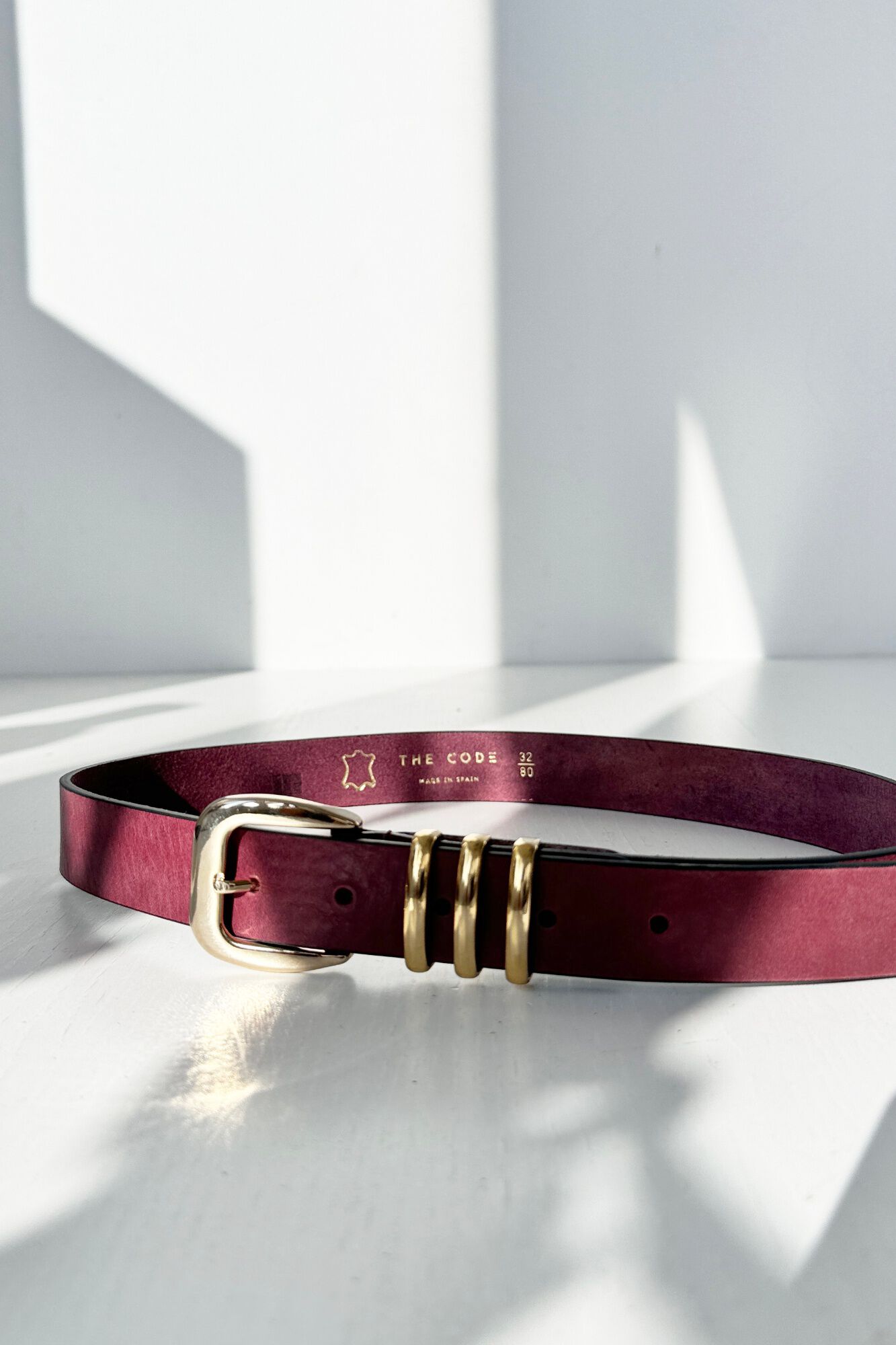 The Code Braided leather belt