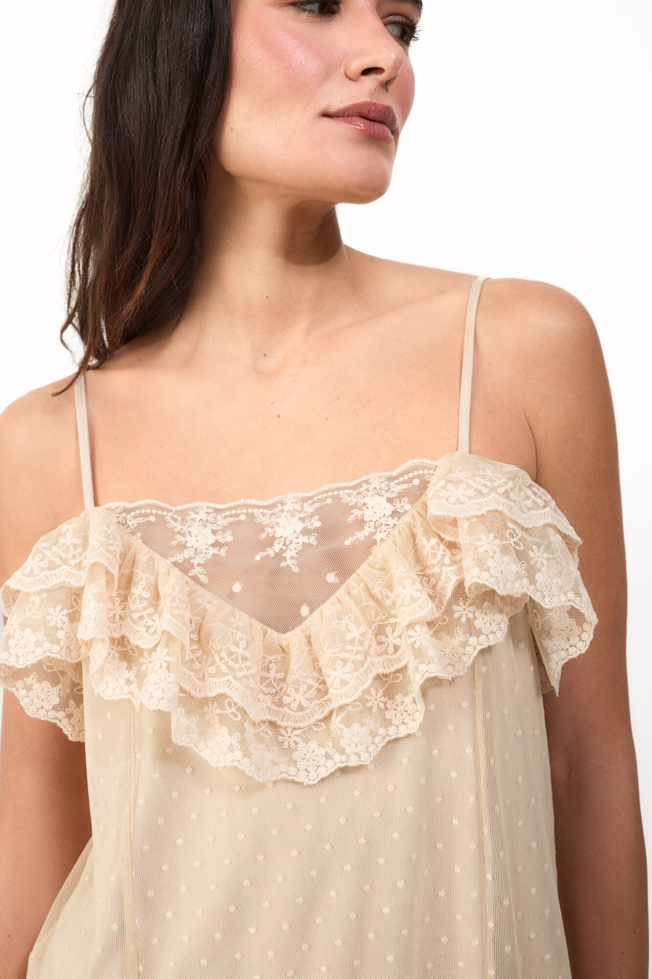 Slowlove Top tirantes lencero Laranja