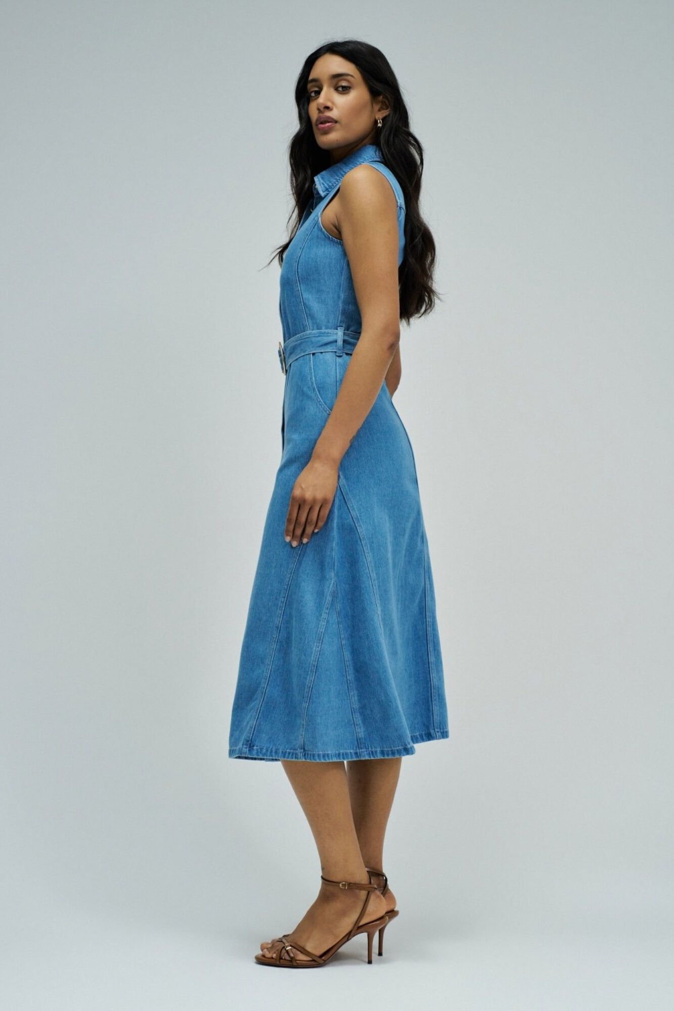 Salsa Jeans Light denim midi dress Blue
