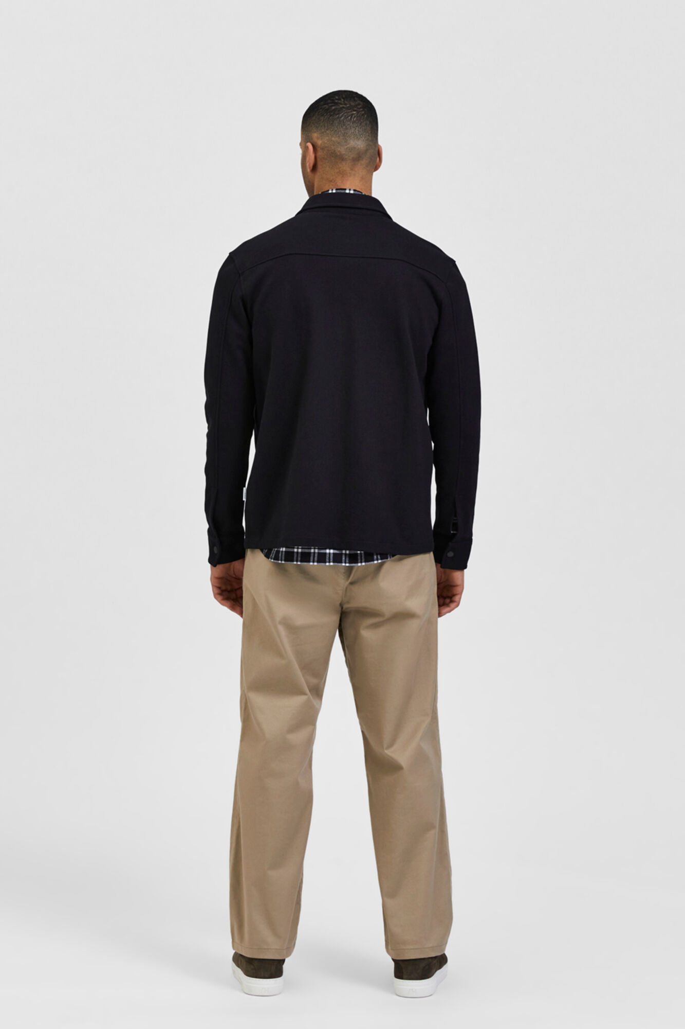 Selected Men's jacket with flap pockets Black