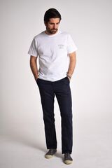 Cloking Cal&ccedil;a de linho cargo Azul