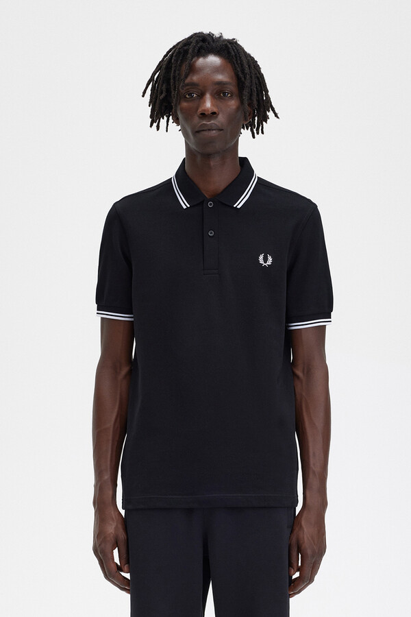 Cortefiel Twin Tipped Fred Perry Shirt Preto