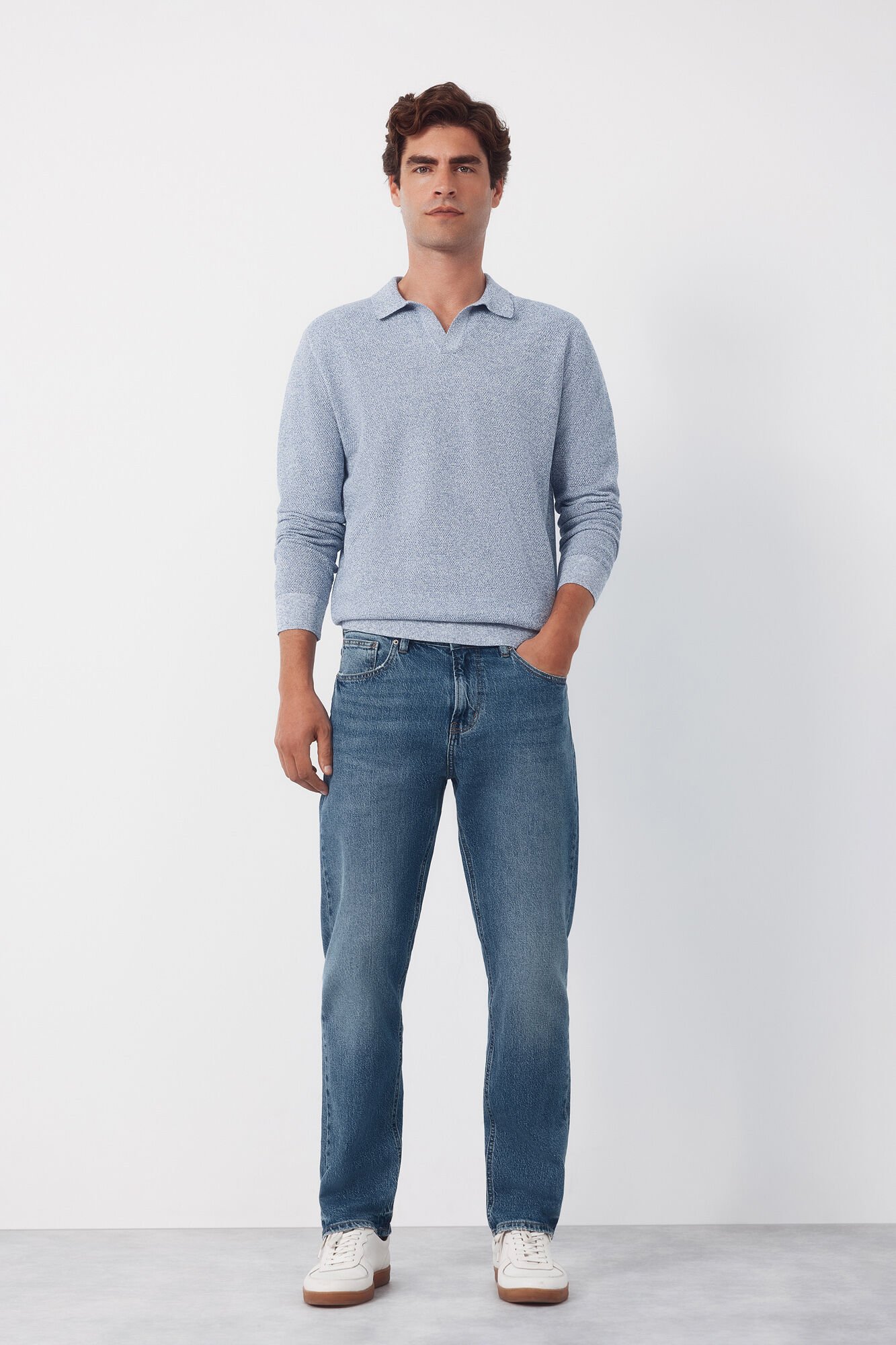 Cortefiel Jersey polo manga larga torzal