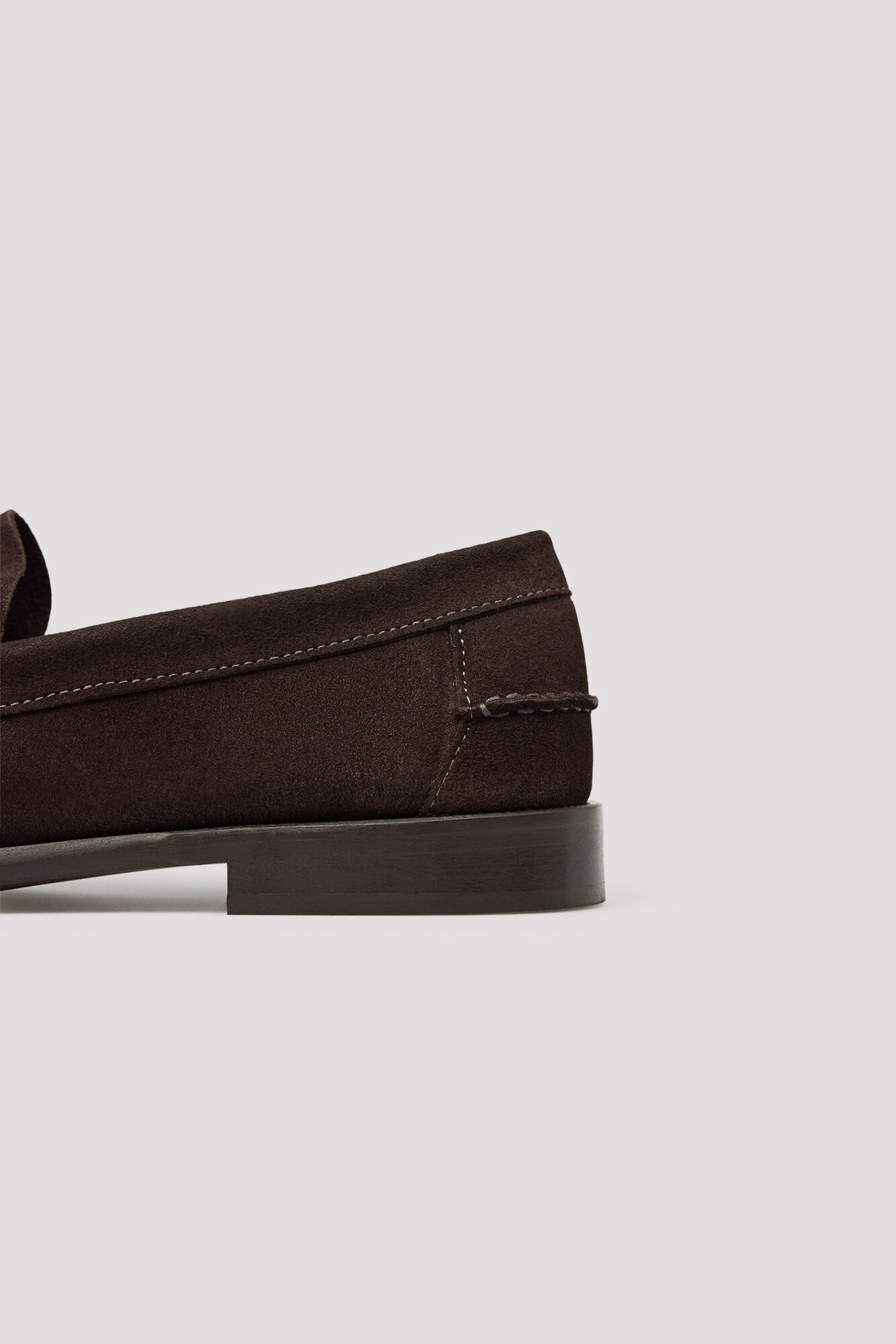 Cortefiel Suede leather penny loafers Brown