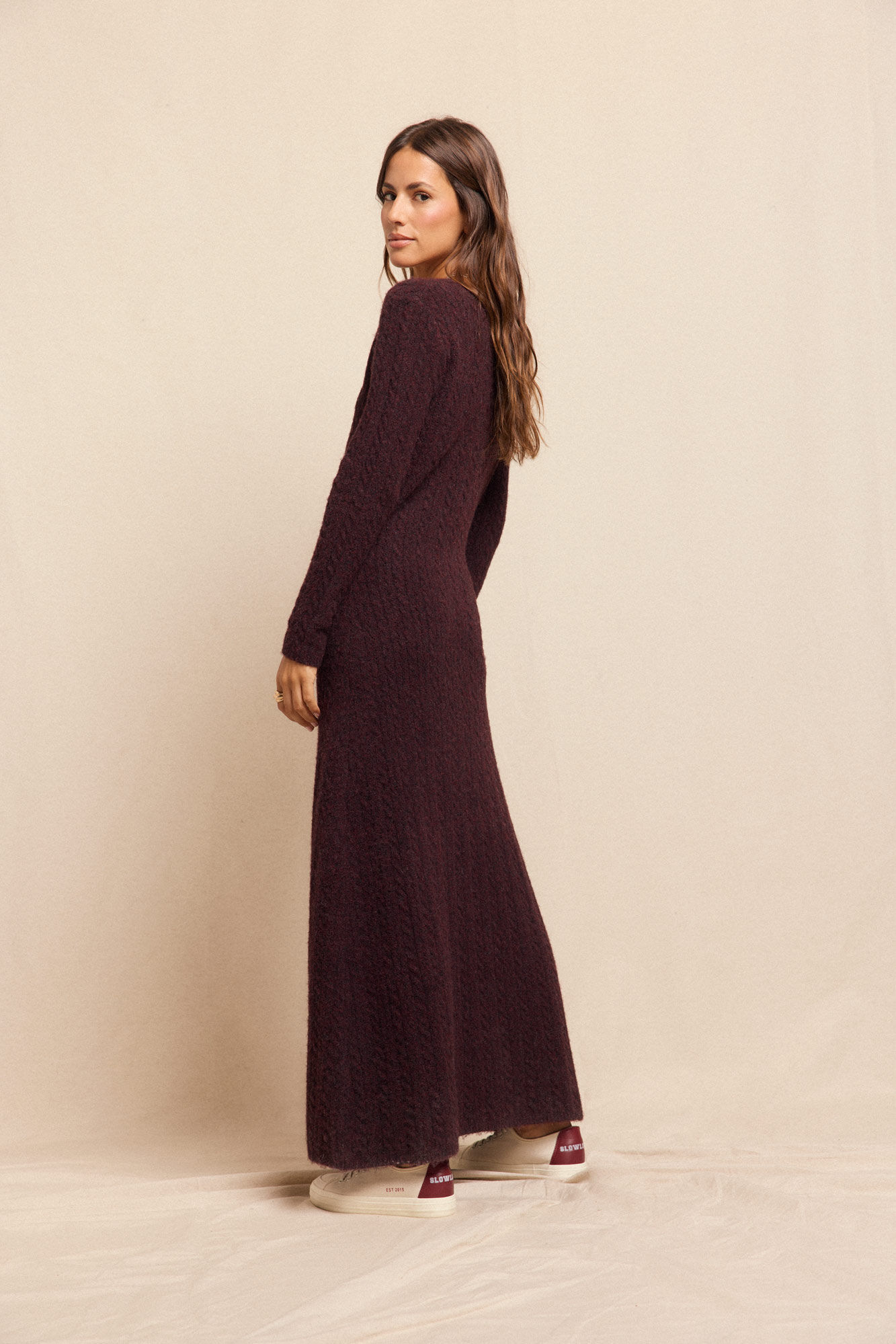 Slowlove Vestido de malha Aranese Granada