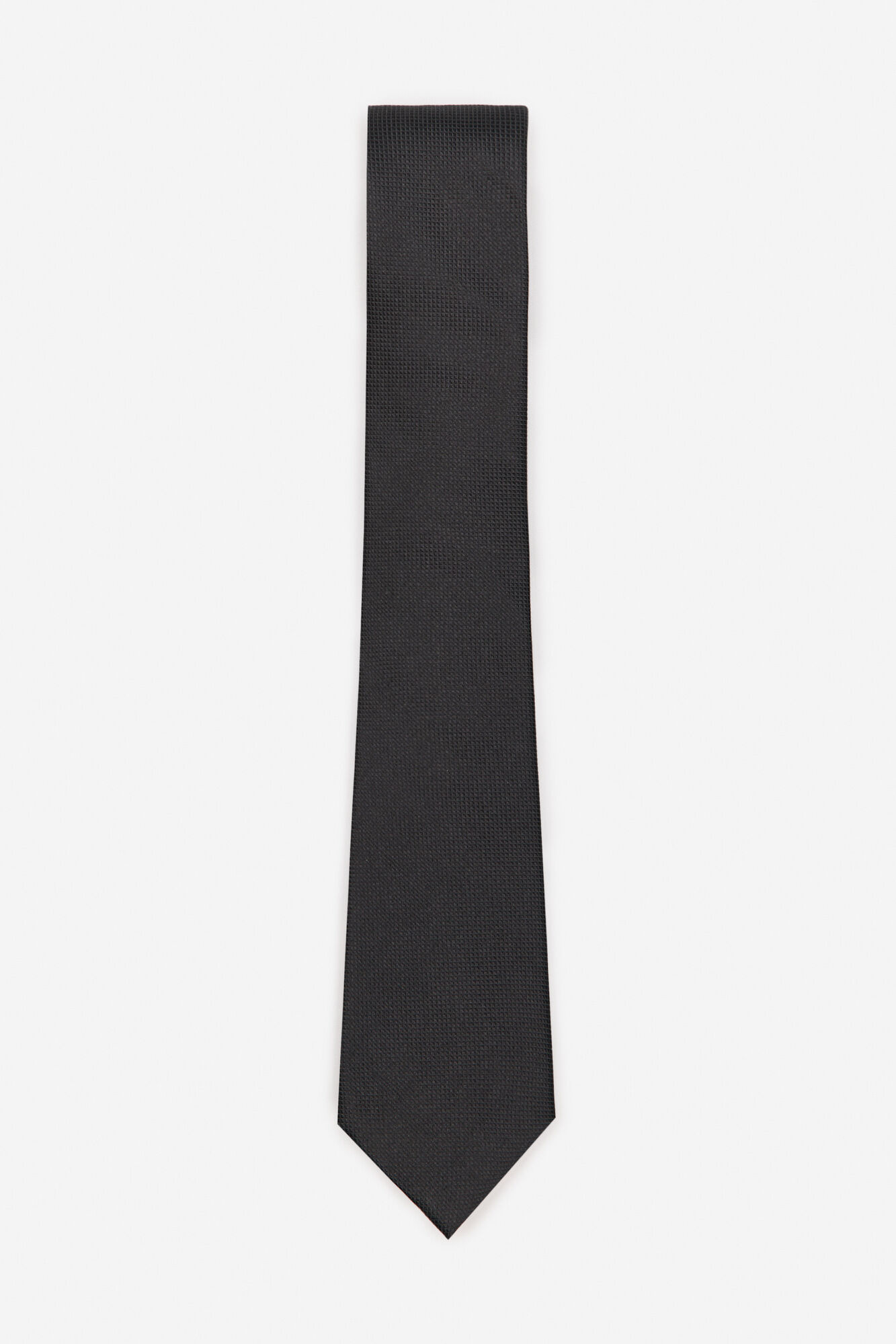 Cortefiel Natural silk tie Black