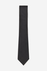 Cortefiel Natural silk tie Black