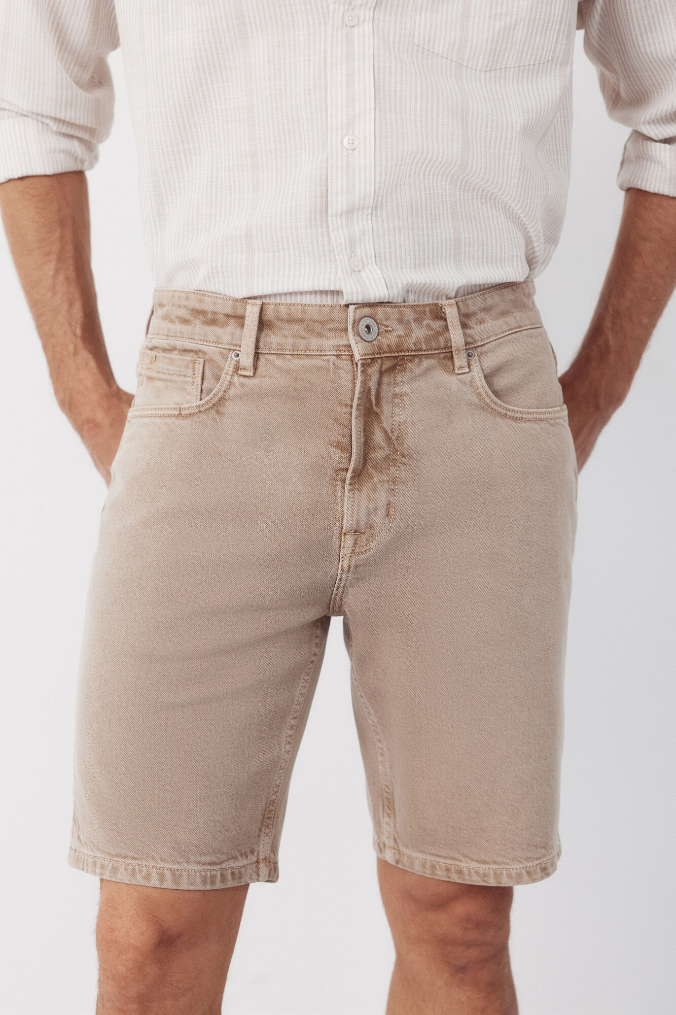 Cortefiel Bermuda denim de cor normal