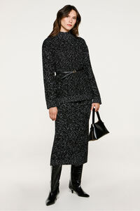 Selected Saia midi de algod&atilde;o org&acirc;nico