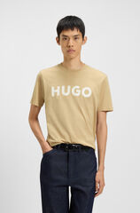 HUGO T-shirt manga curta Tostado