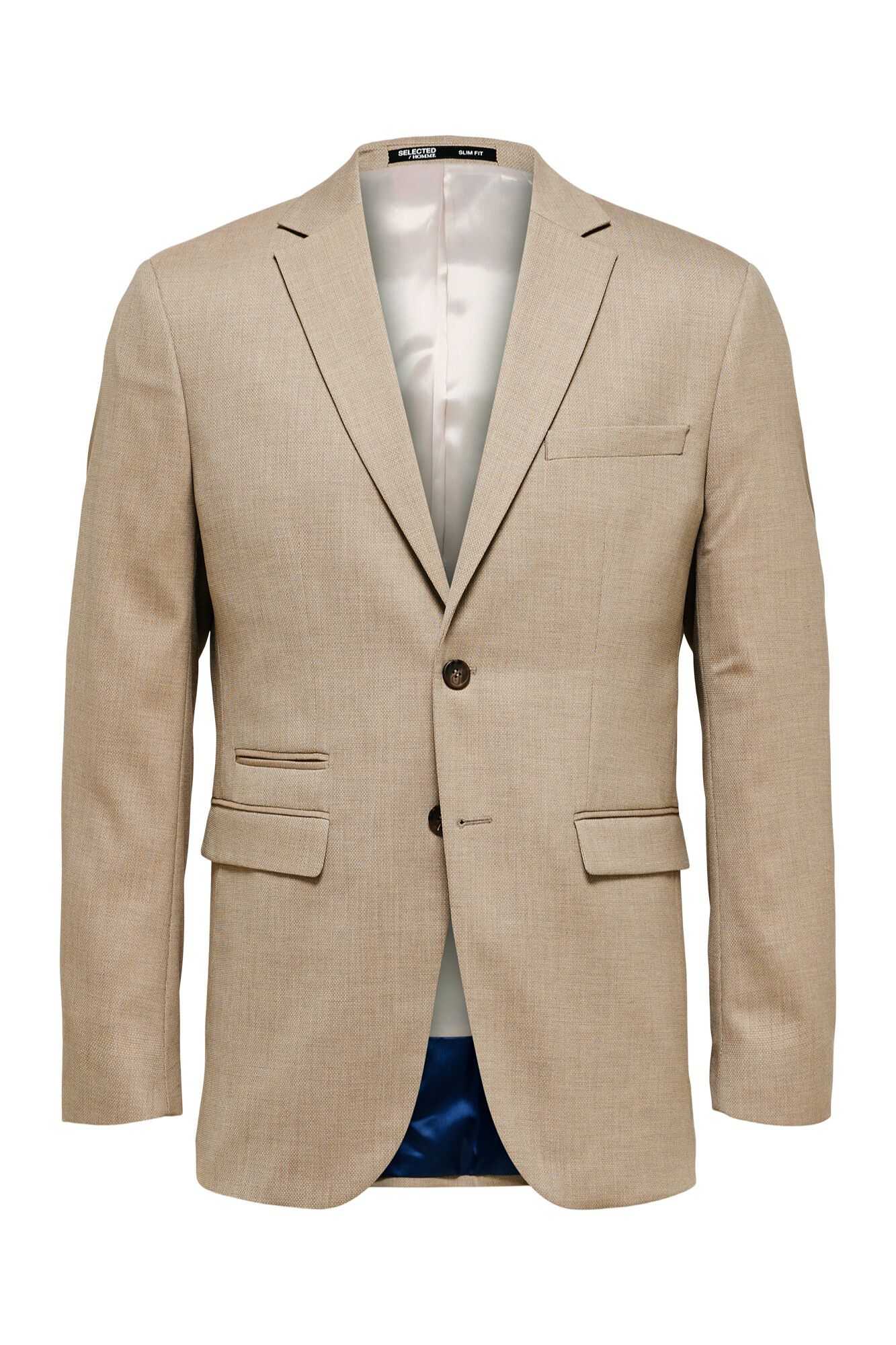 Selected Wool Slim Fit blazer Brown