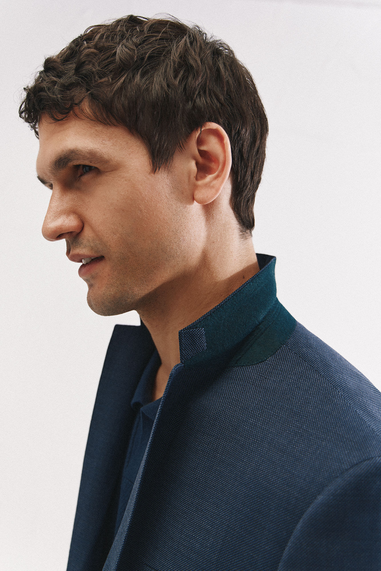 Cortefiel Coolmax bird's eye jacket Blue