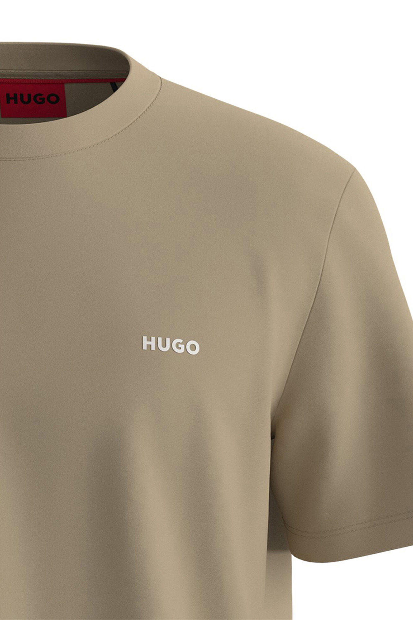 HUGO T-shirt de manga curta Tostado