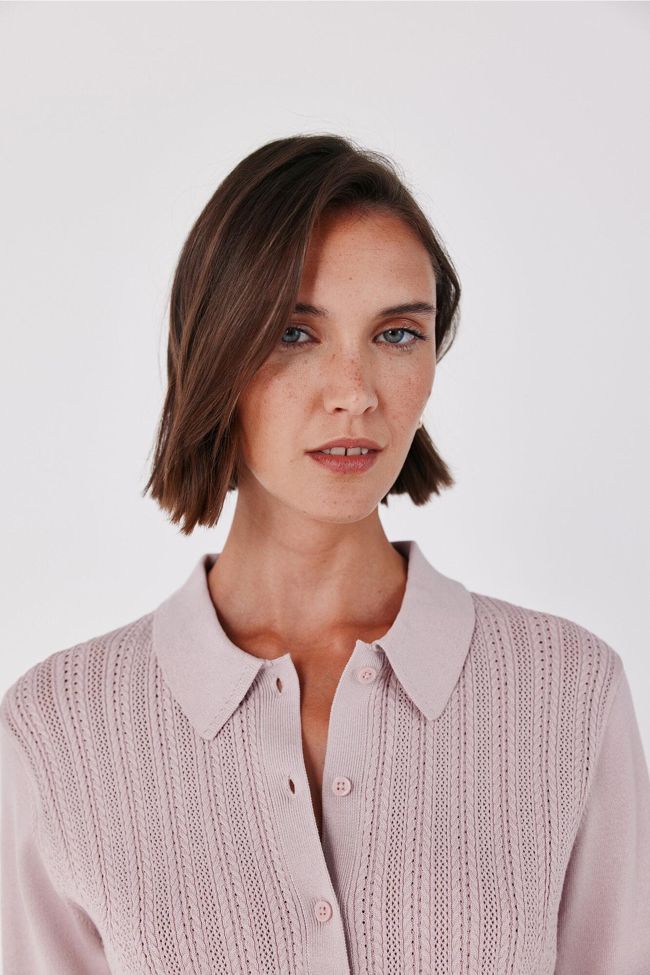 Cortefiel Polo neck jacket Pink