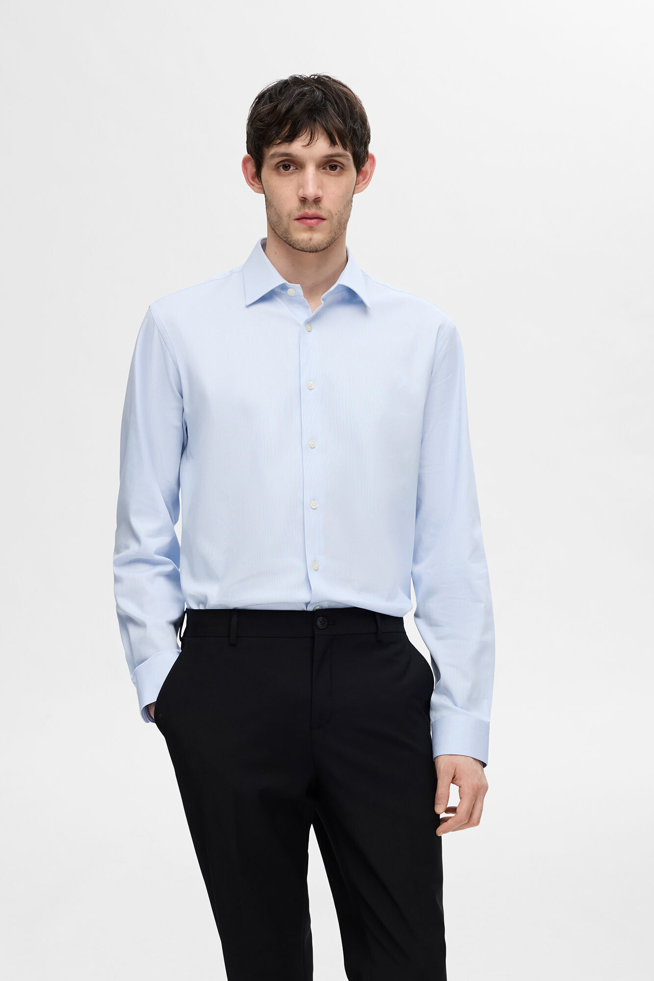 Selected Camisa Slim Fit de vestir Azul