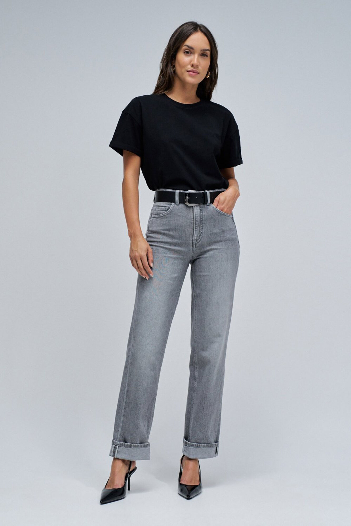 Salsa Jeans F&eacute; empurra em jeans reto