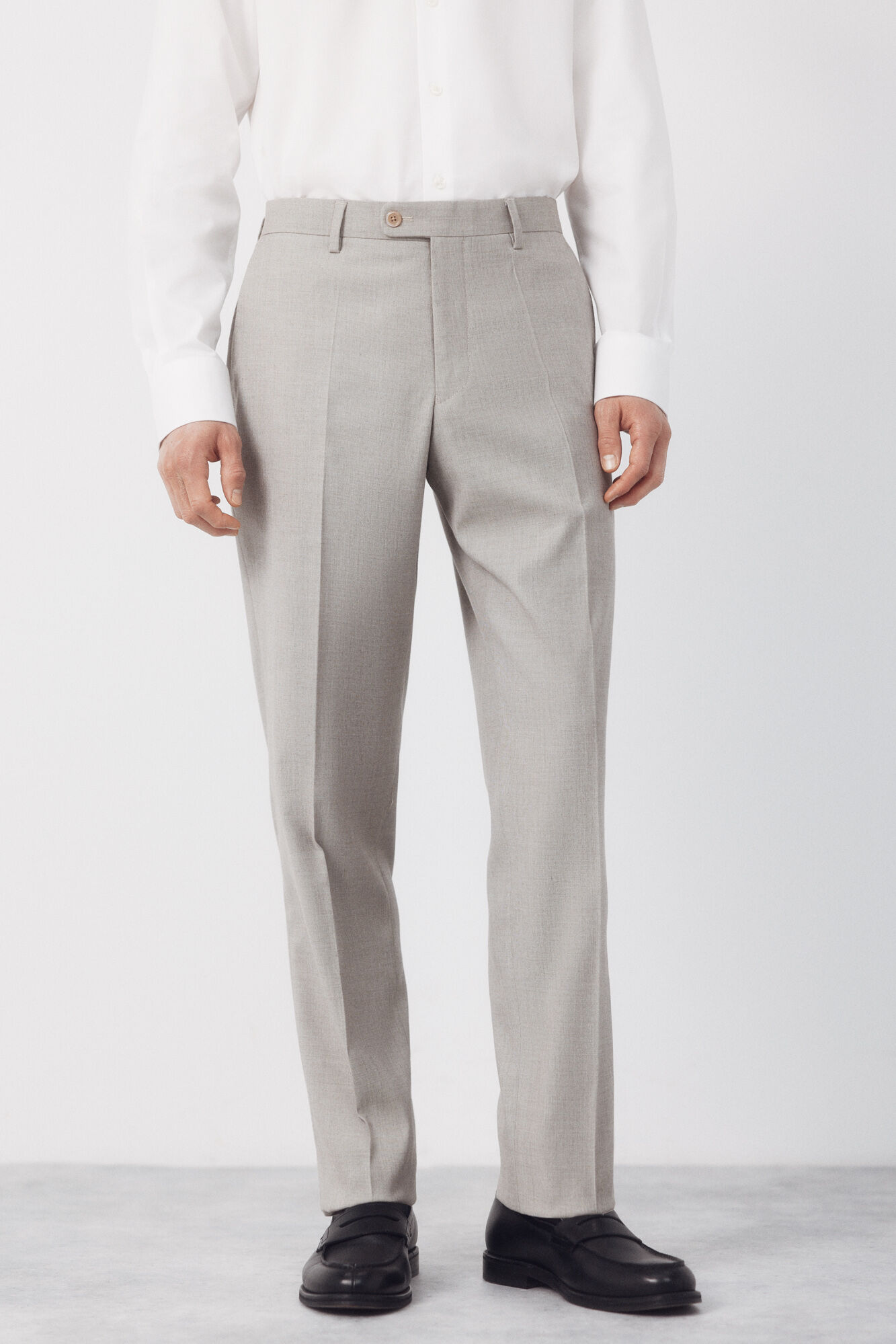Cortefiel XXI Serie Taupe Structured Trousers