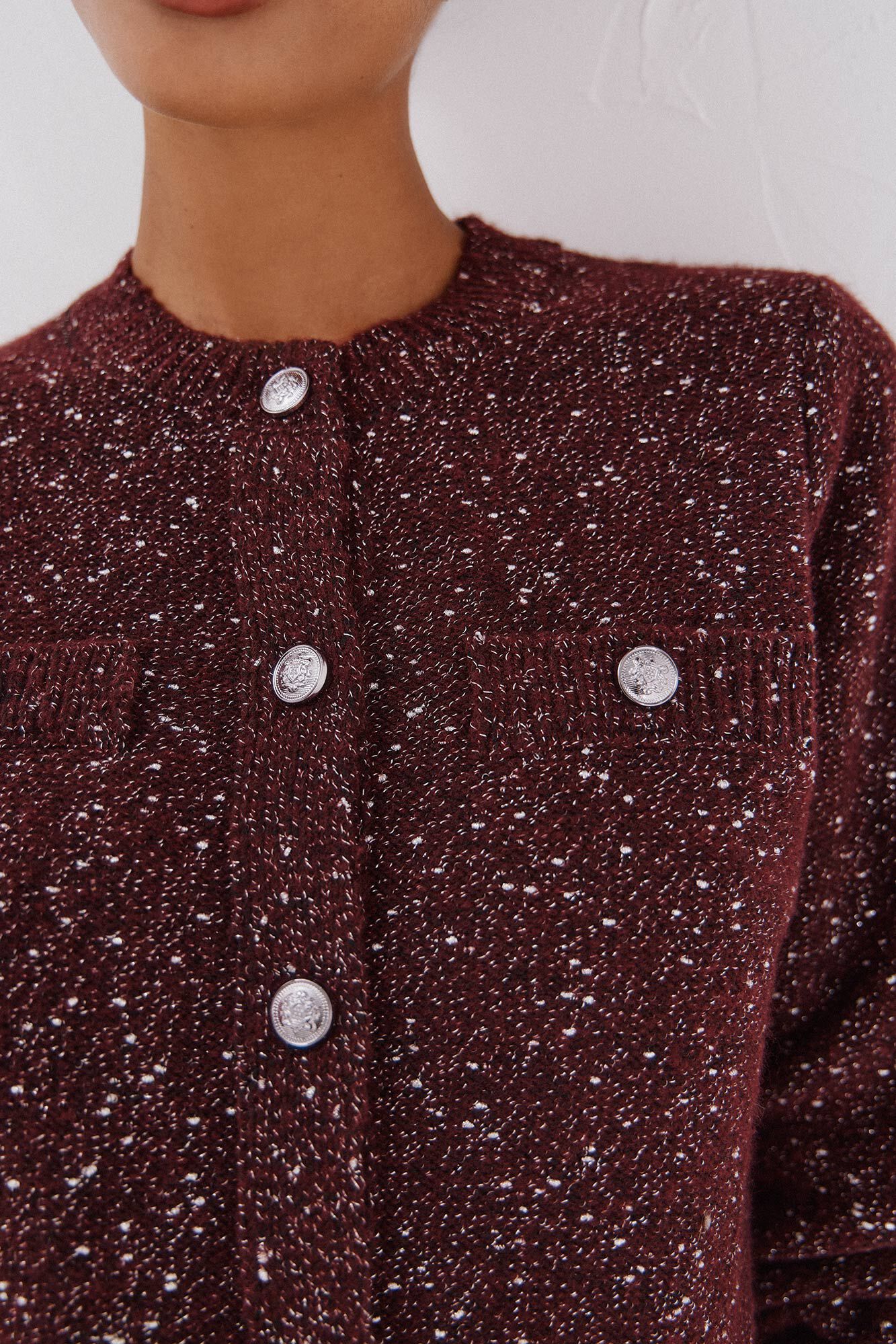 Cortefiel Jaqueta de lurex com bot&otilde;es Granada