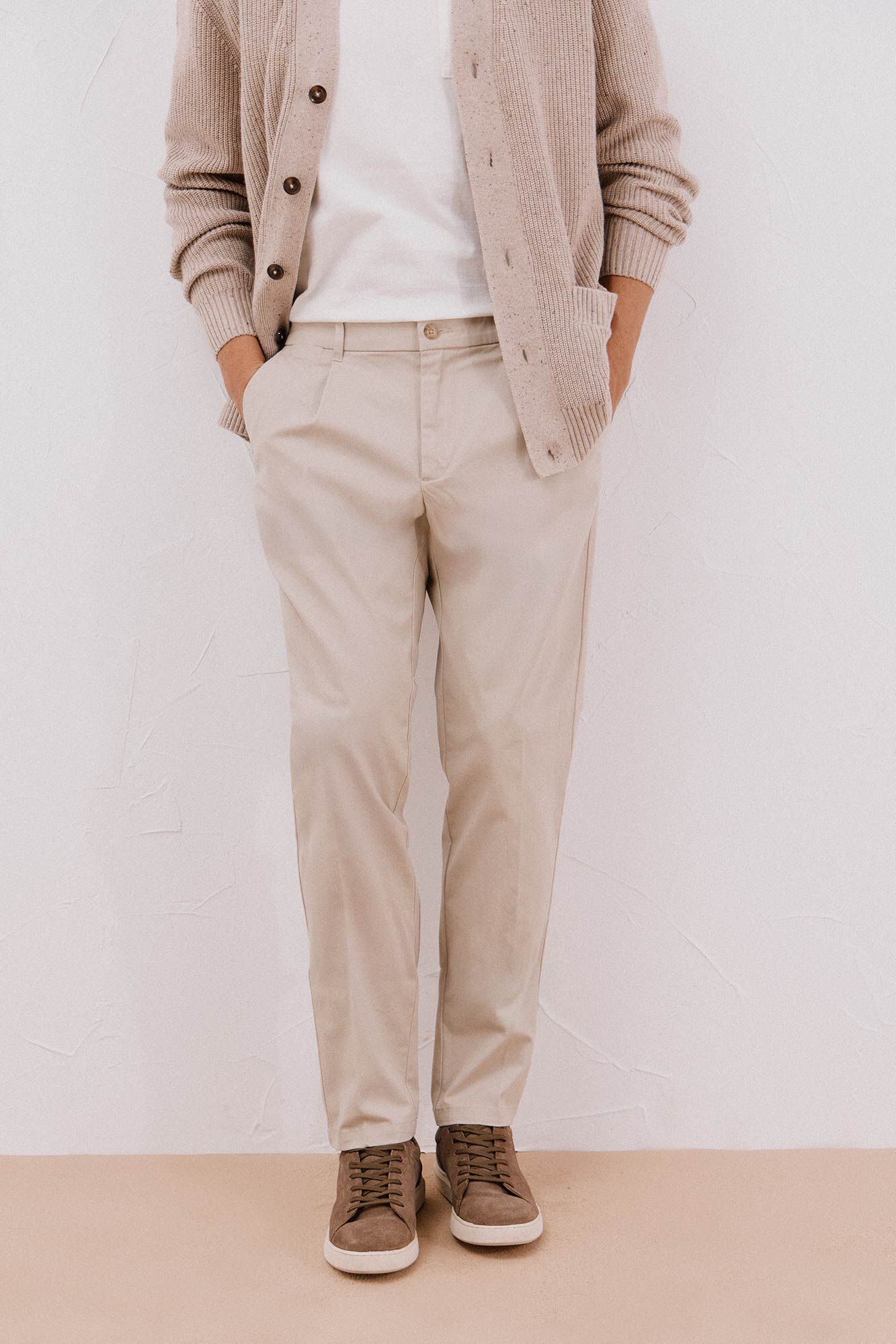 Cortefiel Tapered fit comfort chinos pants