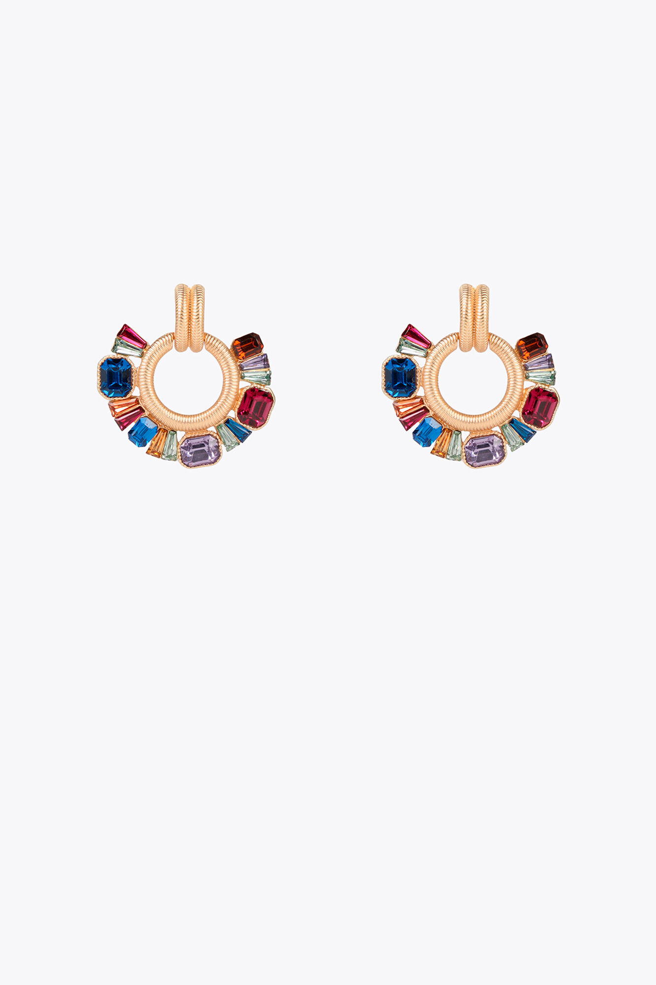 Lola Casademunt Pendientes joya de aro frontal Multicolor