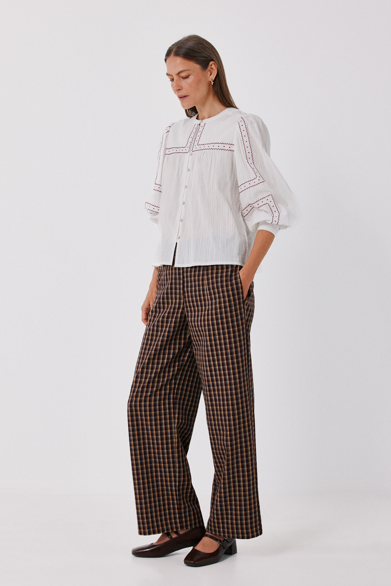 Cortefiel Embroidered blouse