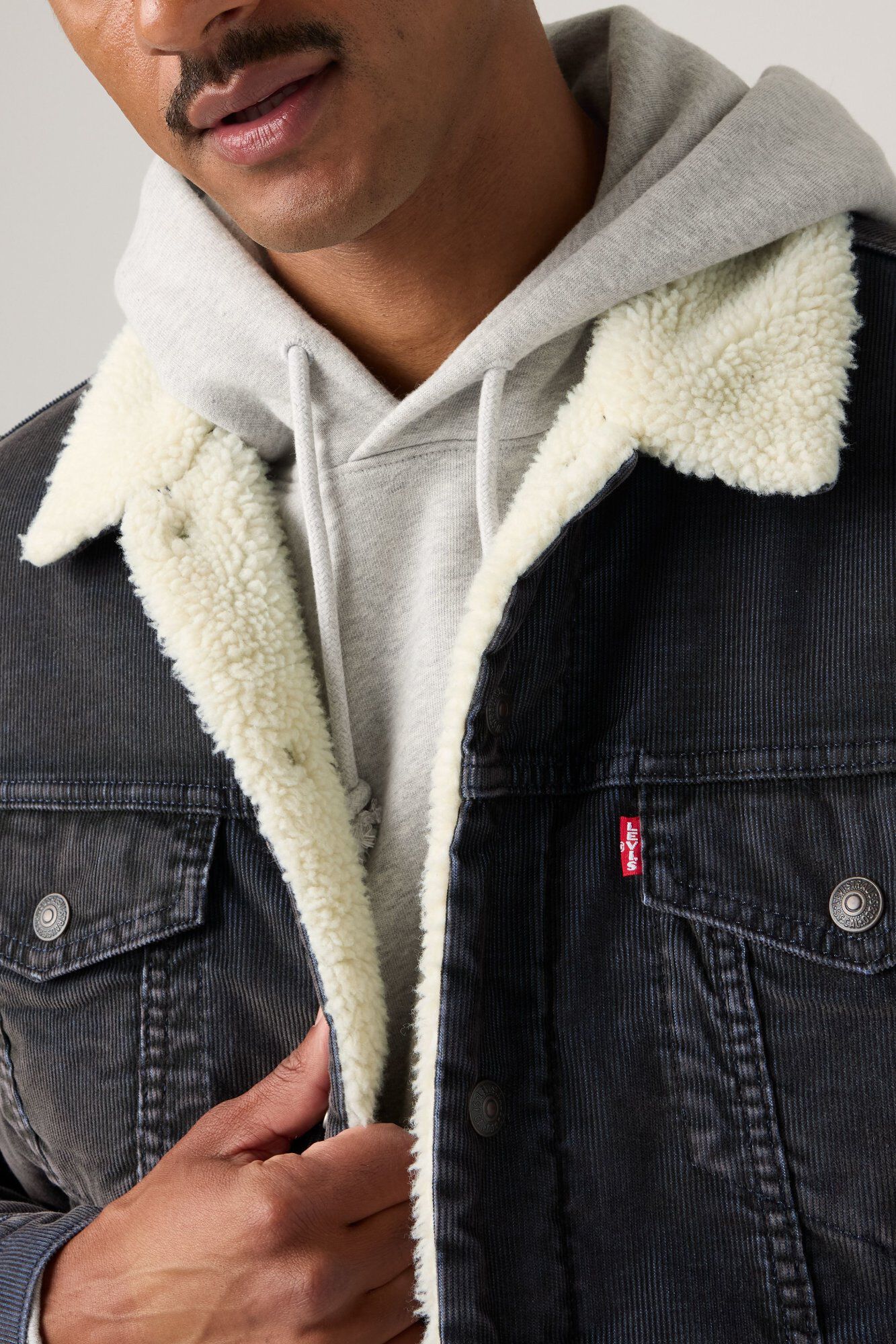 Levi's Blus&atilde;o em veludo Levis&reg; Cinzento
