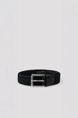 Cortefiel Elastic fabric belt Black