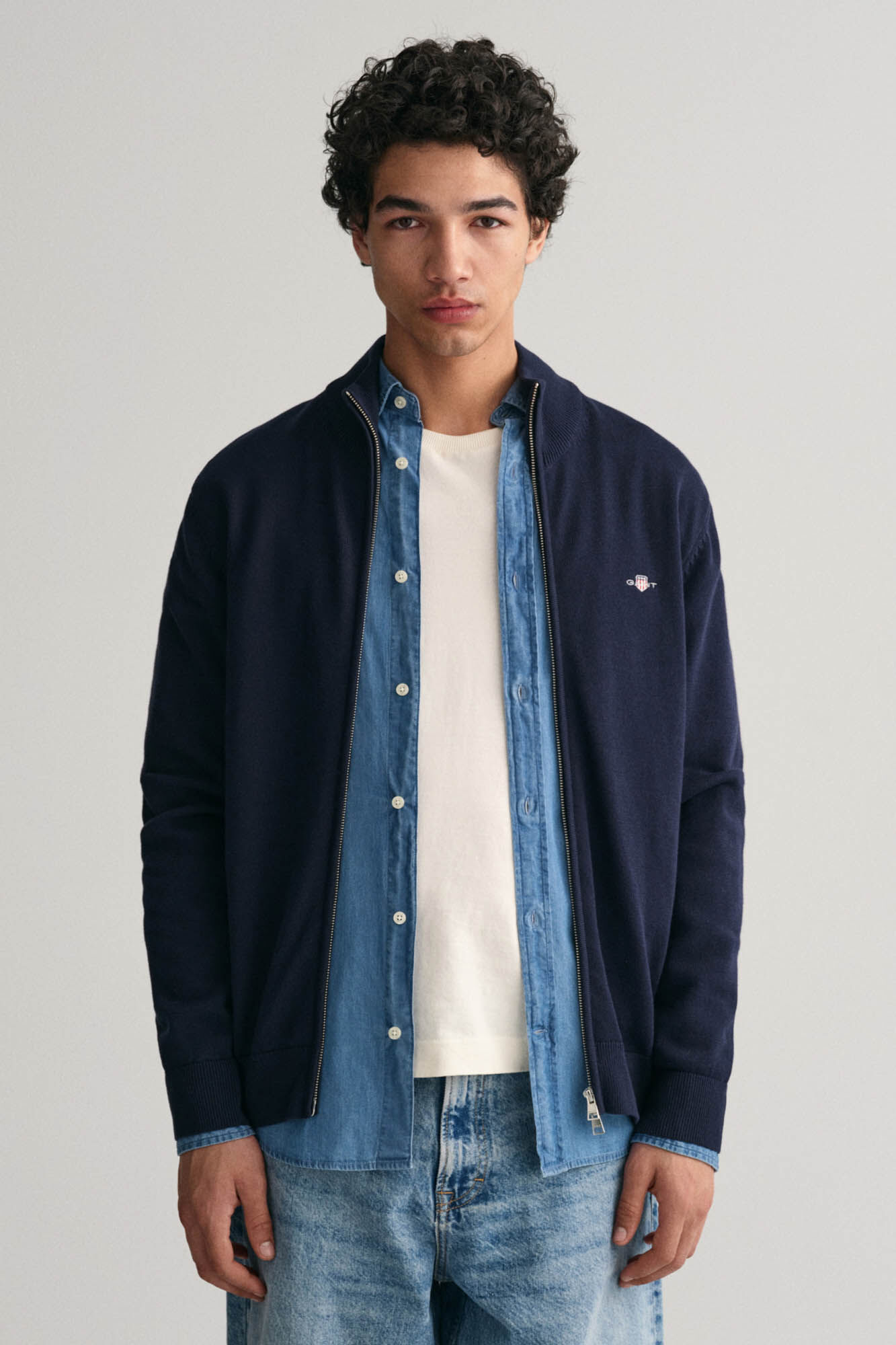 Gant Cardig&atilde; vers&aacute;til Azul