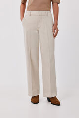 Cortefiel Straight formal jeans Ivory