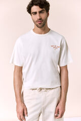 OOTO T-shirt gr&aacute;fica lavada Ecru