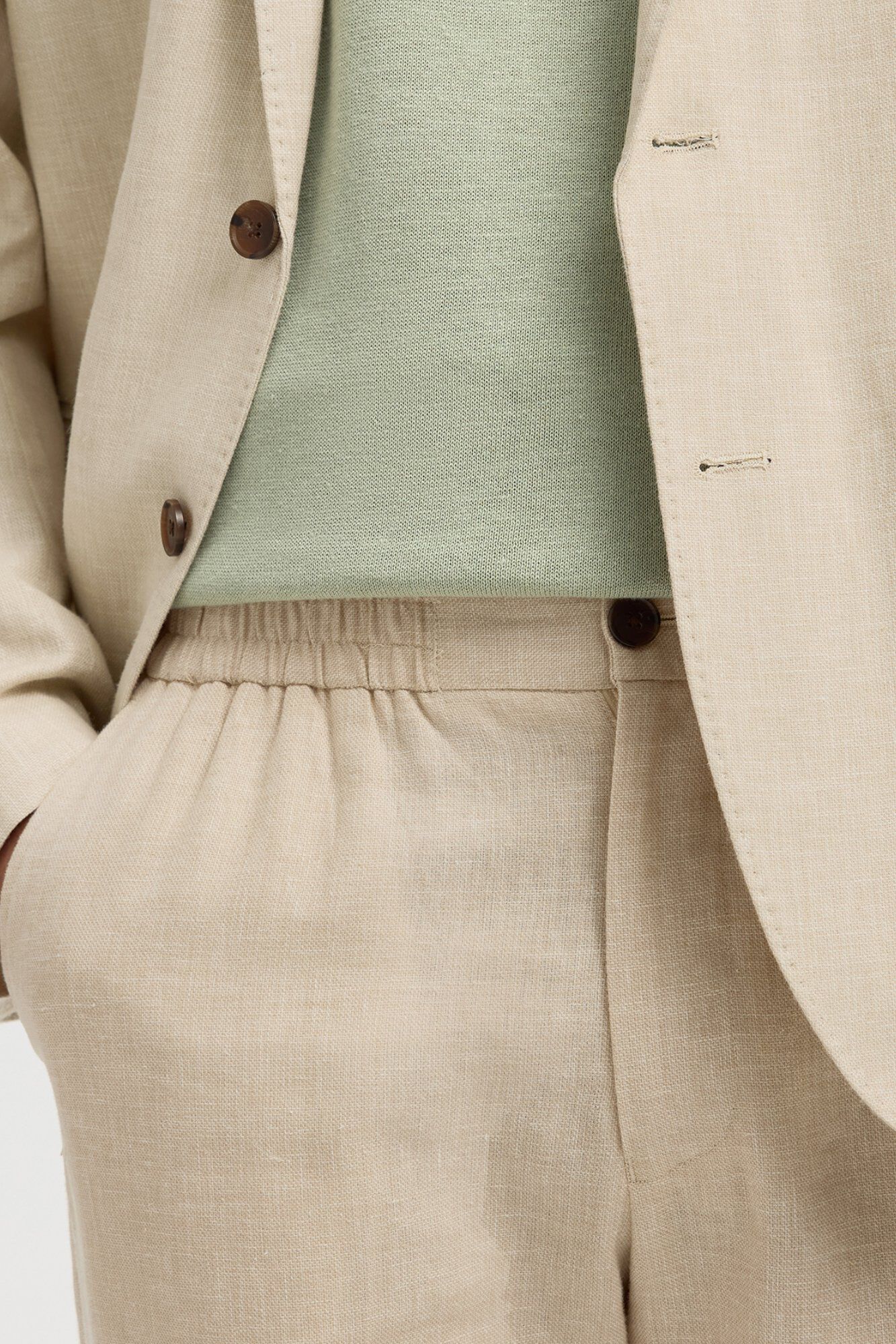 Selected Cal&ccedil;a de linho de vestir