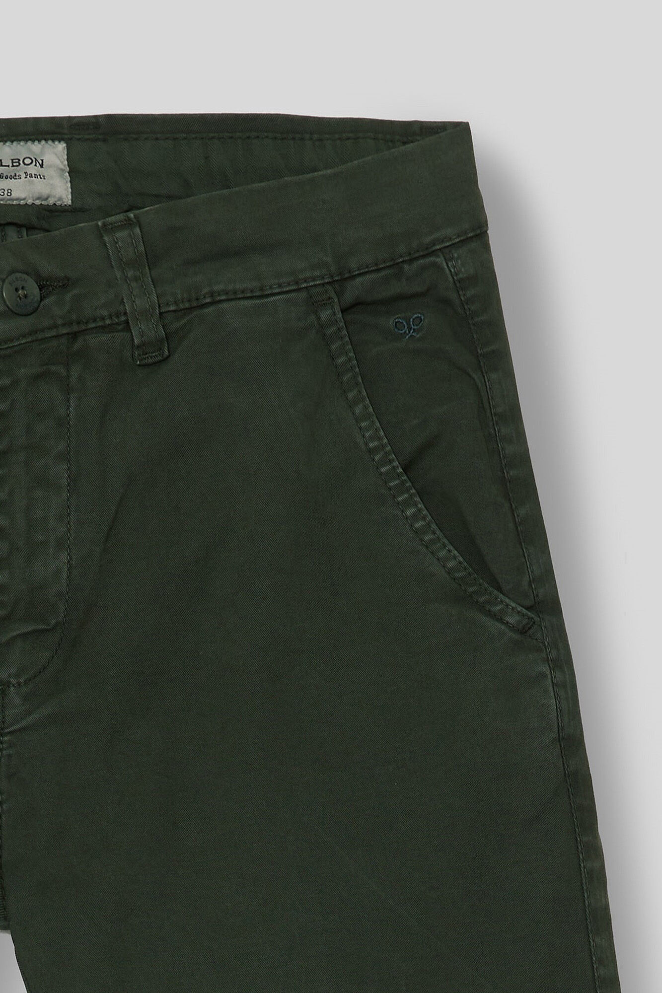 Silbon Casual bottle green chinos Dark green