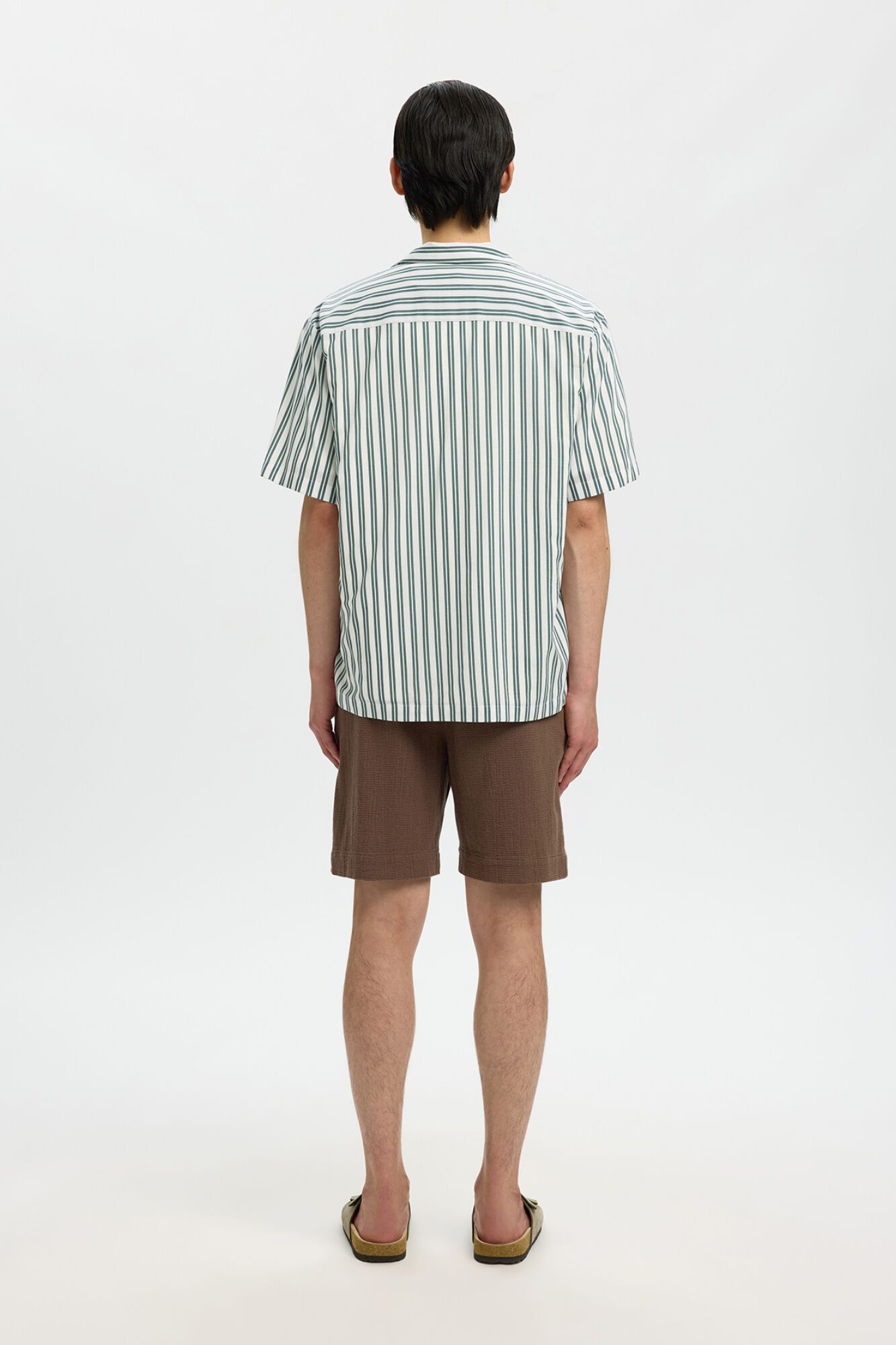 Selected Camisa curta com gola aberta Multicolorido