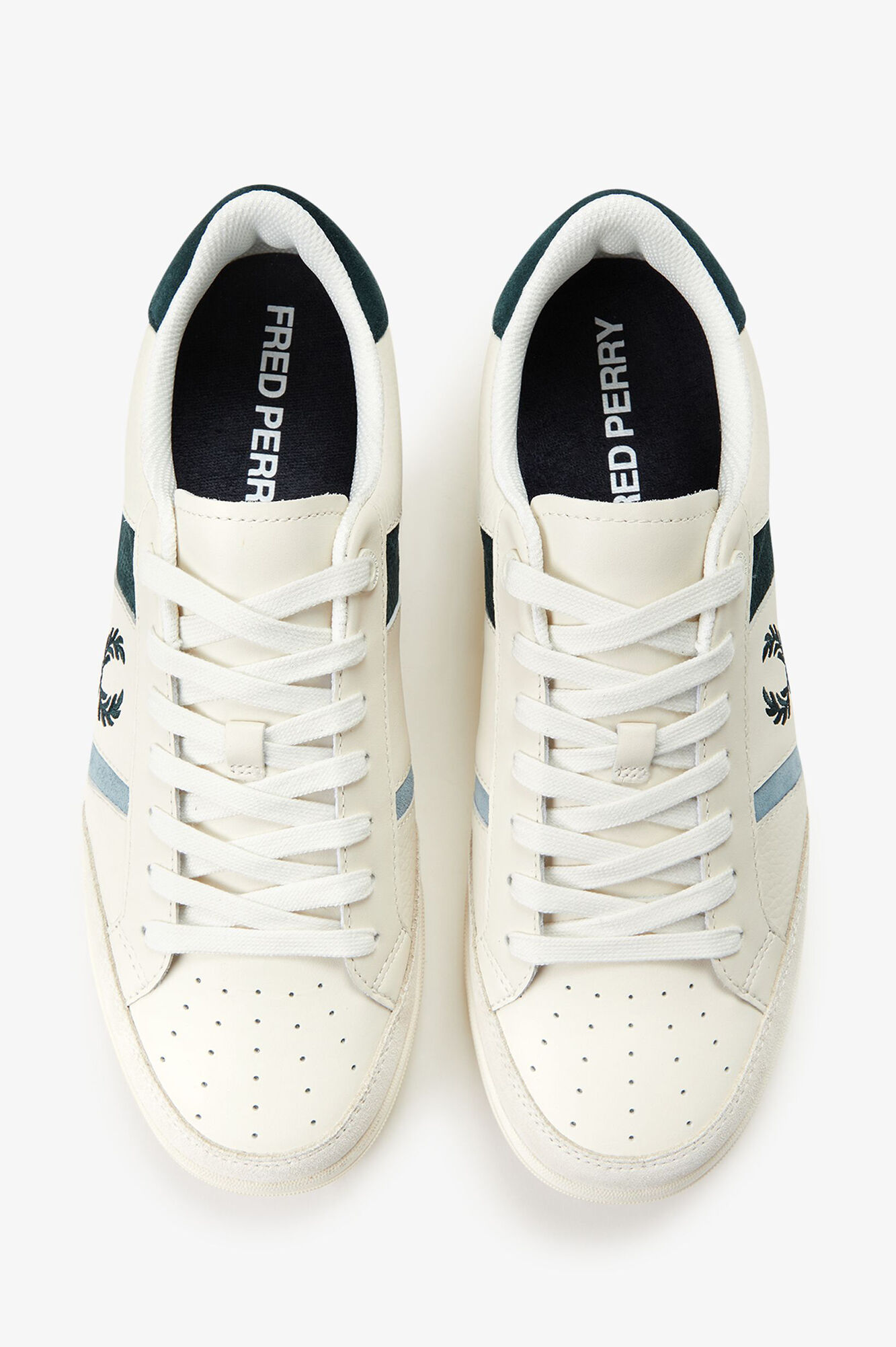 Fred Perry Sapatilhas B725 em pele/camur&ccedil;a Branco