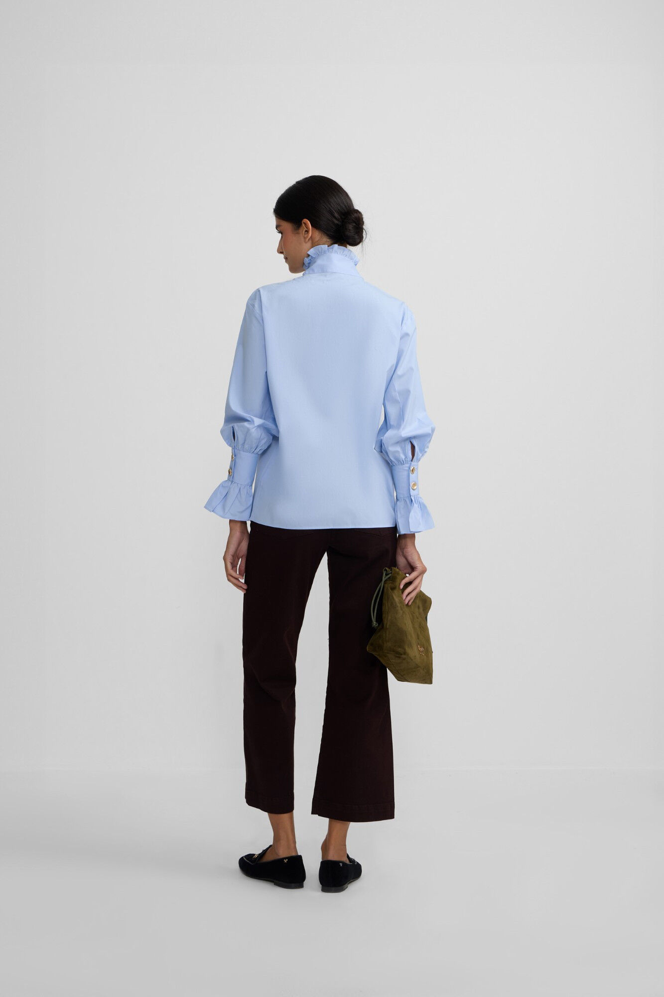 Silbon Camisa com detalhe de punho Azul