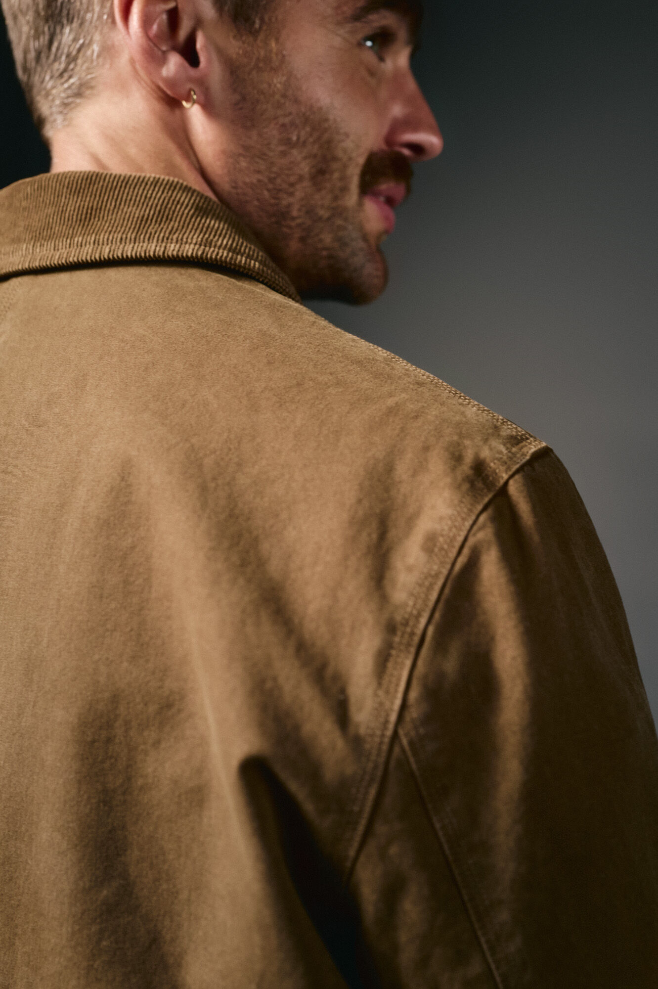 OOTO Worker jacket with corduroy neck Nude