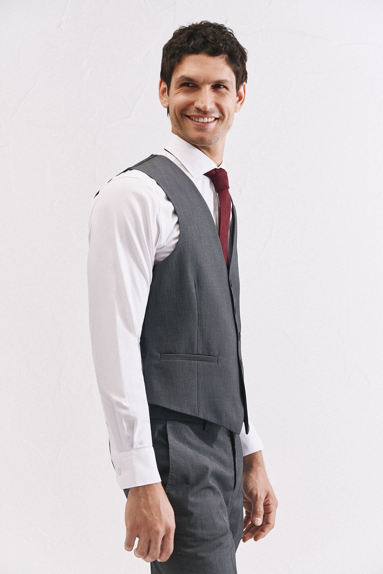 Cortefiel Structured vest series xxi Dark grey
