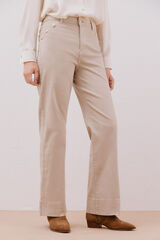 Cortefiel Palazzo pants with buttons  Ivory