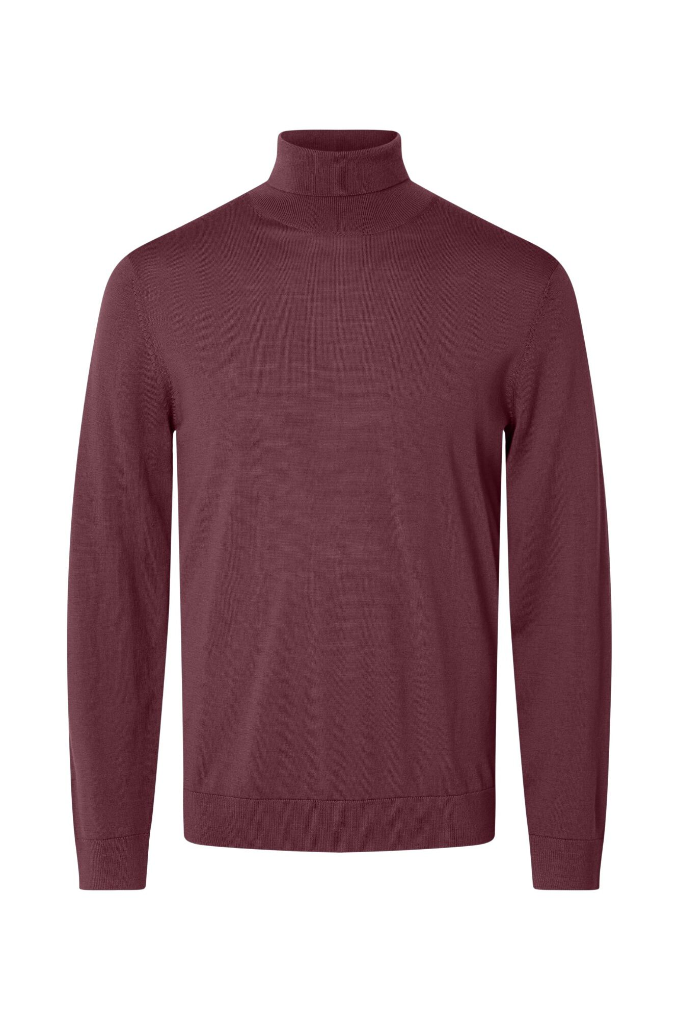 Selected Camisola gola alta 100% l&atilde; merino Vermelho